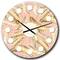 Designart 'Golden Foliage Iv Mid-Century Modern Wall Clock